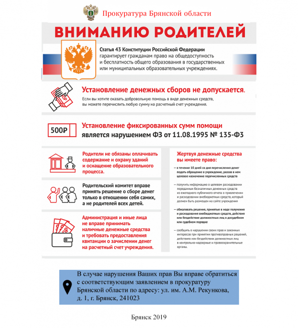 Вниманию родителей