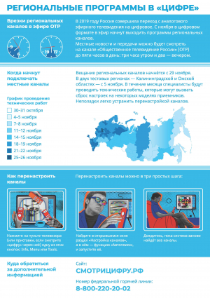 С 29 ноября 2019 года на телеканале &laquo;Общественное телевидение России&raquo; в первом государственном мультиплексе на всей территории Брянской области будут выходить в эфир информационно-развлекательные телевизионные программы телеканала &laquo;Брянская Губерния"